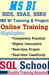  PROJECT ORIENTED WEEKEND & REGULAR TRAINING ON MSBI(IS, AS, RS) – ONLIN