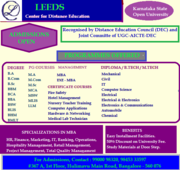 LEEDS,  CENTER FOR DISTANCE EDUCATION,  OFFERING BEST COURSES .