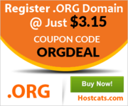 Register .ORG domain at $3.15.