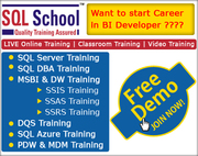 Excellent Realtime Training on SQL Business Intelligence(SQL BI) @ SQL