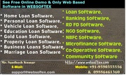 Microfinance,  RD FD Software,  NBFC Software,  Loan Software,  Banking System