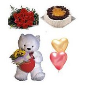 Order online  combinations of flowers,  cake,  teddy in affordable price