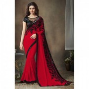 Red Casual Wear Saree @ 60% Off