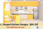 Buy Latest Designs L– Shaped Kitchens Online – 0% EMI – 8 Yrs Warranty