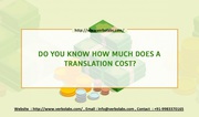  Do you know how much does a translation cost? - Verbolabs