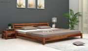 Look at the best platform bed design at Wooden Street