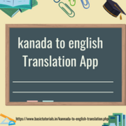 kanada to english Translation App