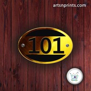 Magnetic Brass Door Number Plate | artsNprints.com Sadashiva nagar