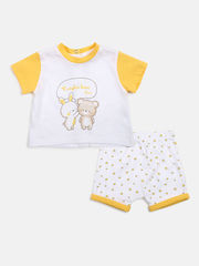Purchase a White Yellow T-Shirt and Shorts Set from Chicco India's onl