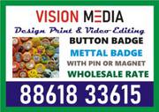 Vision Media | Brass Badge | School ID Card | Multicolor Lanyard